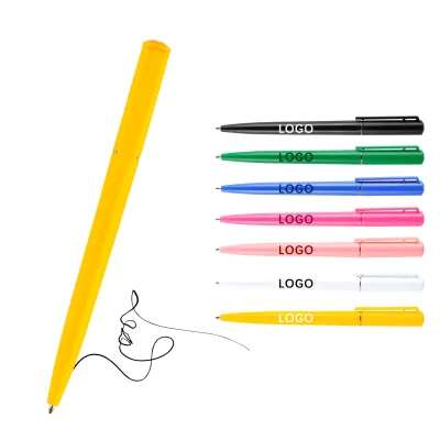 Personalized Custom Logo Good Quality Office School Stationary Fluently Writing Plastic Ballpoint Pen