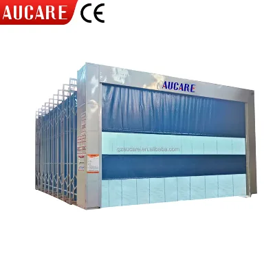 China Manufacturer Movable Telescopic Painting Booth Spray Room with PVC Curtains Wall