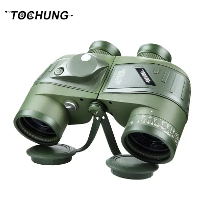 New Upgrade 7x50 Marine Binoculars Floating Waterproof Navigation with Build-In Compass & Range Finder for Sailing