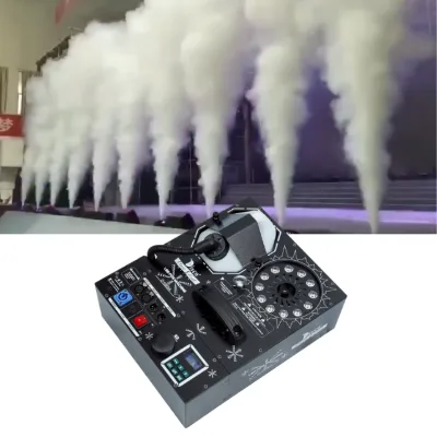 Professional 1500w Vertical Led up Fog Machine with Led Lights for Stage Effect Show Wedding Party Studio