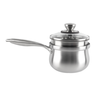 Eco-Friendly Stainless Steel Sauce Pan with Steamer Kitchenware Cooking Pot for Induction Cooker Home Cooking