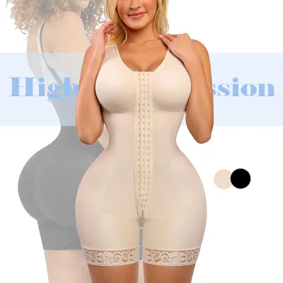 Top Seller Colombian Body Shaper Post Surgery Women Fagas Full Body Shapewear Mid Thigh Length Shapers Tummy Tuck Corset