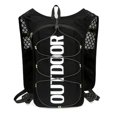Unisex Outdoor Sports Backpack with Waterproof Hydration Vest Water Bag Nylon Lining for Marathon Running Trail Hiking Cycling