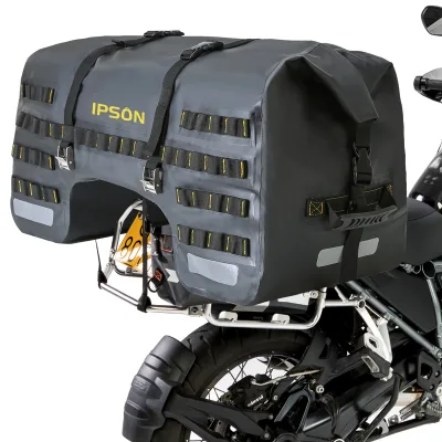 Waterproof Back Seat Bags Luggage Side Frame Side Bag Extension Motorcycle Leather Saddle Bag
