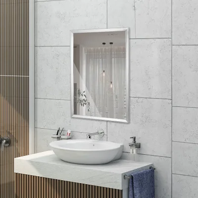 Rectangle Stainless Steel Decorative Wall Mirror for Bathroom