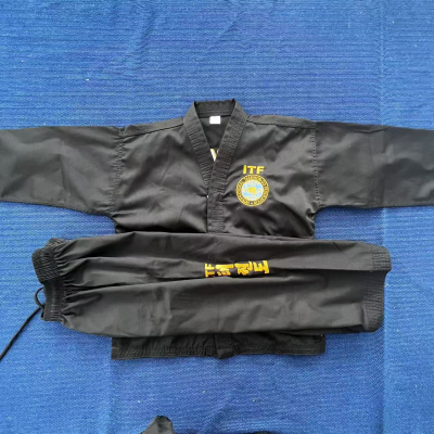 Taekwondo Dobok Itf Manufacturer Taekwondo Uniform Martial Arts Wear Dobok Itf Black Dobok Taekwondo Uniforms