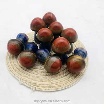 Wholesale Natural Crystal Craft Seven Charka Mushrooms Healing Small Crystal Mushroom for Home Decoration