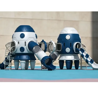 Astronaut Series Combined Plastic Slide Play Set Space Theme Outdoor Playground Equipment For Park And Kindergarten Kids Playing