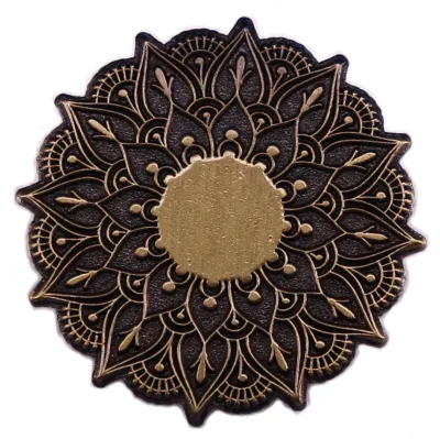 Hindu Tibetan Mandala Spiritual Symbol Art Floral Brooch for Makeup Tools