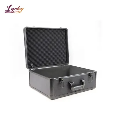 Custom Size Black Aluminum Lock Carry Case with Safety Holder OEM Supported Tool Box Case