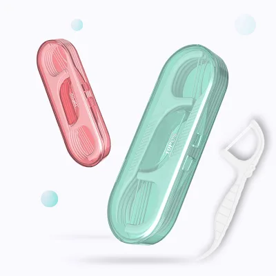New Design Hygienic Travel Dental Floss Sticks With PP+HIPS 10pcs in Portable Box