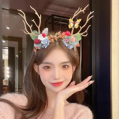 Branch Headband Oversize Exaggerated Hair Accessory Christmas Headband Antler Headdress