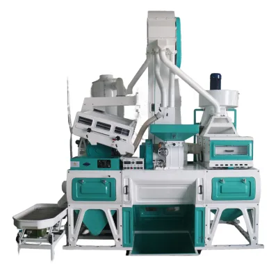 15T/D Fully Automatic Combined Rice Milling Machine High Diesel Engine Paddy Husker Whitener Mill for Small Farm Workshop