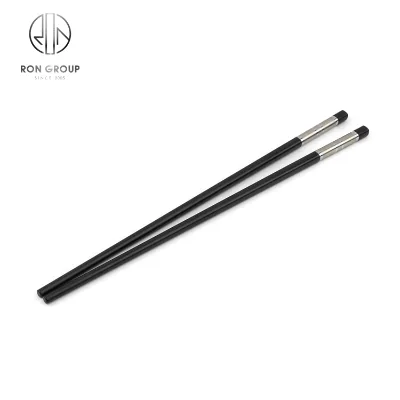 9.5 Inch Reusable Dishwasher Safe Non-slip Korean Alloy Chopsticks for Food With Silver