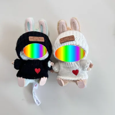 First and Second Generation of Blind Box Doll Sitting Party Doll Sweater Clothes Lovely Sweater Knit Label Hat