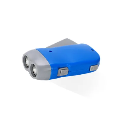 Custom Logo Hand Press Crank Mini Flashlight Camping Outdoor 2 LED Flashlight