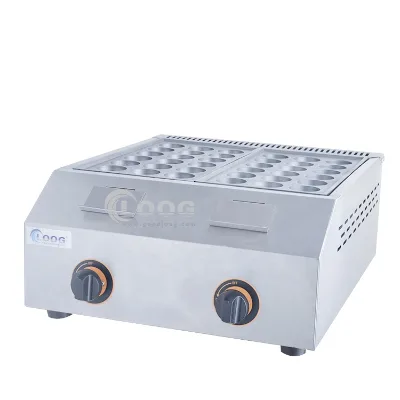 Wholesale New Stainless Steel Takoyaki Maker 2 Plates Japanese Gas Takoyaki Machine Equipment