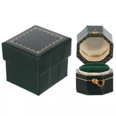 Vintage Ring Box Jewelry Display Case Gift Decorative Ring Packing Case with Jewelry Box