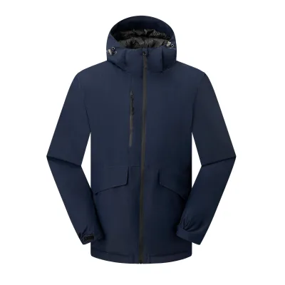 Hooded Winter Lightweight Coat Water-resistant Warm Quilted Jacket with Recycled Insulation