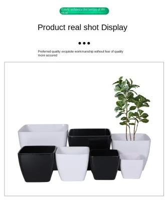 Nordic Modern Glazed Succulent Planter Custom Various Sizes and Color Indoor Flower Pot Plastic Plant Pots for Home Garden Use