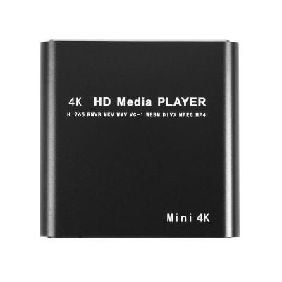 New Mini 4K Full HD Media Player Support USB Disk SD Card 1080P Video Autoplay Advertising AD HDD Multi-Media Players TV Out Box