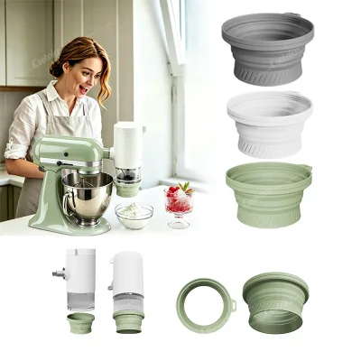Summer Dessert Preparation Ice Crusher Splash Guard Collapsible Silicone Design Folds Flat for Compact Drawer Storage