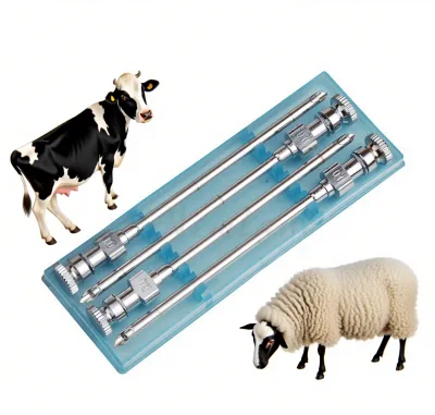 Veterinary Backbone Needle with Round Knurl Brass Hub NL304 Medicine Injection Needle Veterinary Syringe Needle for Animals