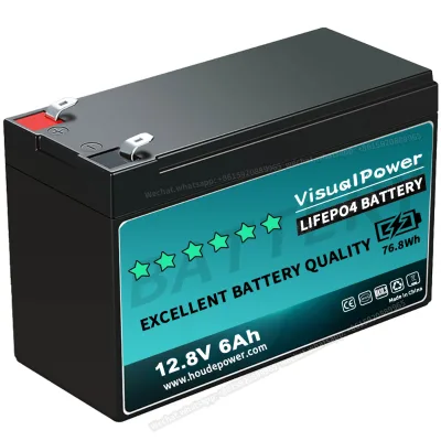 Lithium 12V Battery Pack- Lithium Iron Phosphate LiFePO4 6Ah