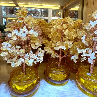 High Quality Fashion Gemstone Tree Healing Handmade Natural Crystal Gravel Cornucopia Tree for Decoration