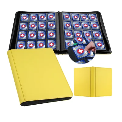 Custom 9-Pocket for Binder with Zipper Closure PVC/Pu Cover Card Holders Album for 288 Sports Cards 3 X 4 Format