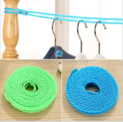 5M Windproof Travel Retractable Laundry Clothesline Clothes Line Rope for Outdoor Camping,colored Clothes Line Rope