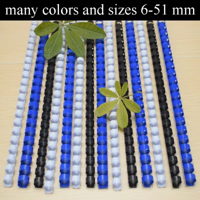 Factory Direct Sales Plastic Spiral Coil Comb Book Binding Ring for Notebook School Office Stationary