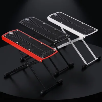 Metal Tripod with Adjustable Guitar Footstool Pedals (Height Adjustable 12-26cm)