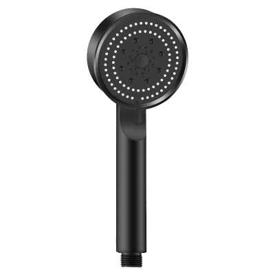 ABS Handheld Shower Head Black Plastic Bathroom Hand Shower with Standard Thread Connector Factory Wholesale OEM ODM