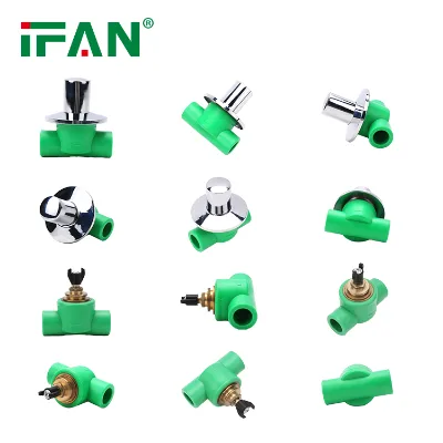 IFAN ISO 15874 Free Sample PPR Valve 20MM 25MM 32MM Brass Core Green Chrome Plated PPR Water Gate Valve PPR Concealed Valve