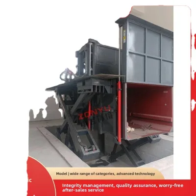 Vertical Garbage Compression Station Equipment Dual-Cylinder Lifting Press Head Rear-Flipping Direct Compression Garbage