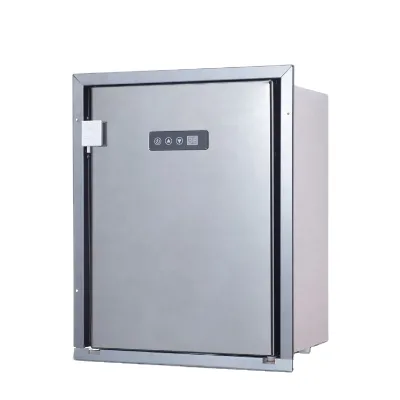 Black or Silver Color 40L 50L Marine Yacht Built-in Boat 12v Upright Fridge Freezer 24v With Dual Zones for Camping RV SUV Car