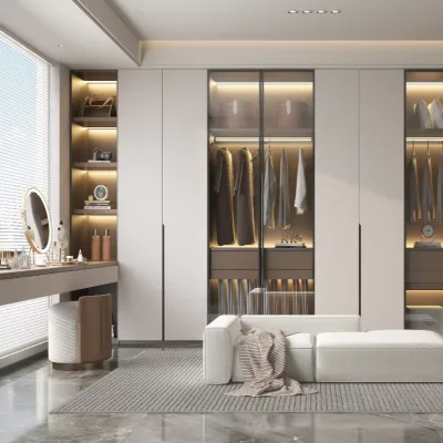 Custom Modern Walk-In Closet Storage Set Adjustable Height Customized Color for Home Bedroom Hotel Cloakroom Design Furniture