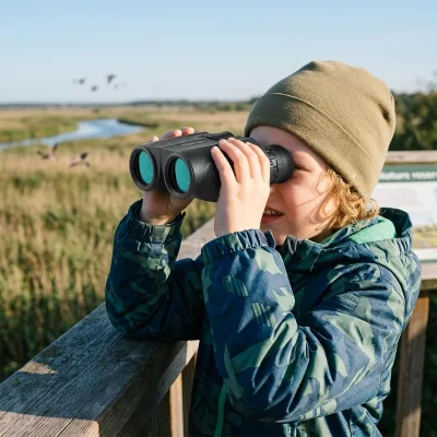Foldable Binoculars with Non-slip Rubber Shell Eye-friendly Handheld Waterproof Binoculars for Kids Outdoor Nature Study