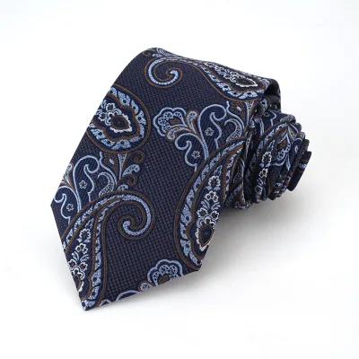 Contemporary Embossed Design Silk Tie 8cm Width 148cm for Executive Businessmen