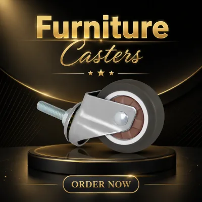 Universal Steel Threaded Stem Furniture Casters Heavy Duty Swivel Caster Wheels