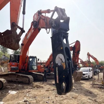 360 Degree Rotating 20 Ton Excavator Double Cylinder Shear Metal Cutting Hydraulic Mobile Scrap Shear for CAT 320