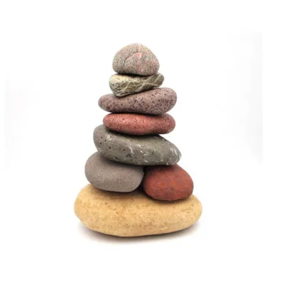 Stone Cairn Rock Cairn, Zen Stone Stack, Office Gift, Stone Cottage Decor,