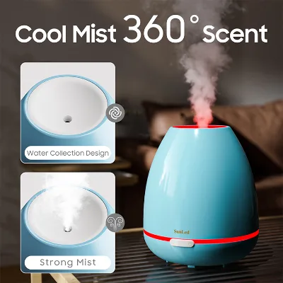 Smart 3-in-1 Ultrasonic Aroma Diffuser 300ml Essential Oil Cool Mist Humidifier with Color Changing LED Night Light for Home SPA