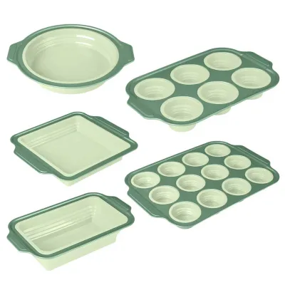 Silicone Pastry Pizza Pie Baking Pan Premium Baking Tools Cake Mold Chiffon Toast Bread Foldable Baking Pan Set