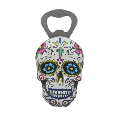 Custom Resin Printing Mexican Skull Bottle Opener Fridge Magnet Mexican Souvenir