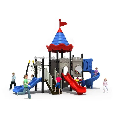 High Quality Outdoor Plastic Playhouse with Slide Children's Park Community Land for Amusement Park Equipment