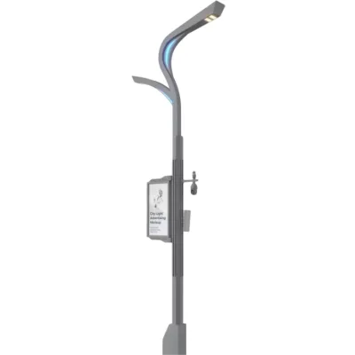 High Quality Solar Street Light With Cctv Camera Smart Pole Smart Lamp Pole With Security Monitoring for Smart City