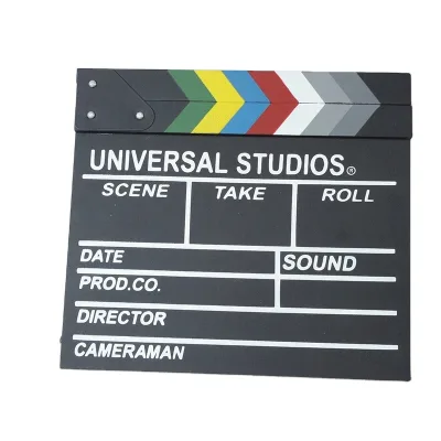Custom logo Color Film Director Record Board Wooden Photographic Props Clap-stick Movie Clapperboard