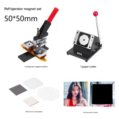 65*90mm DIY Button Maker Rectangle Fridge Magnet Button Badge Making Machine